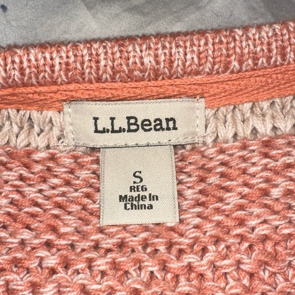 LL Bean Cardigan Size S Striped Button Up Knit Sweater Textured N17 - Picture 5 of 9